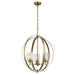 44034NBR- Winslow 3-Light Chandelier in Natural Brass by Kichler Lighting