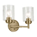 45885NBR- Winslow 2-Light Bath in Natural Brass by Kichler Lighting