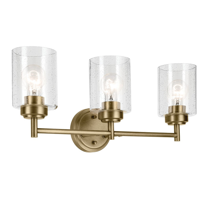 45886NBR- Winslow 3-Light Bath in Natural Brass by Kichler Lighting