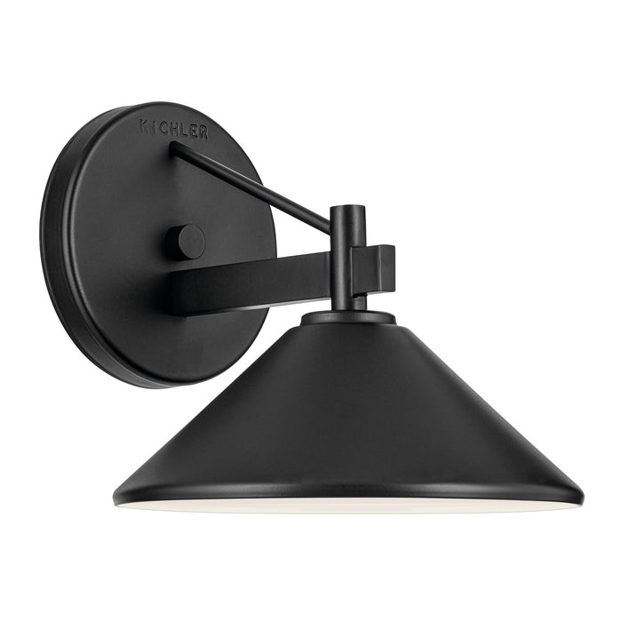 49059BK- Ripley 1-Light Outdoor Wall Mount in Black by Kichler Lighting