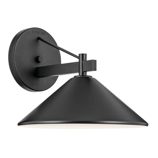 49061BK- Ripley 1-Light Outdoor Wall Mount in Black by Kichler Lighting