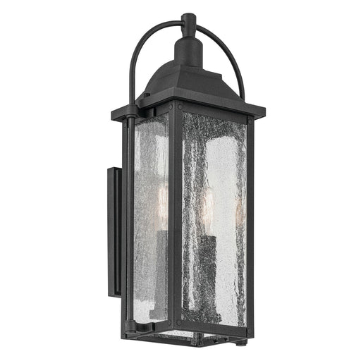 49714BKT- Harbor Row 2-Light Outdoor Wall Mount in Textured Black by Kichler Lighting