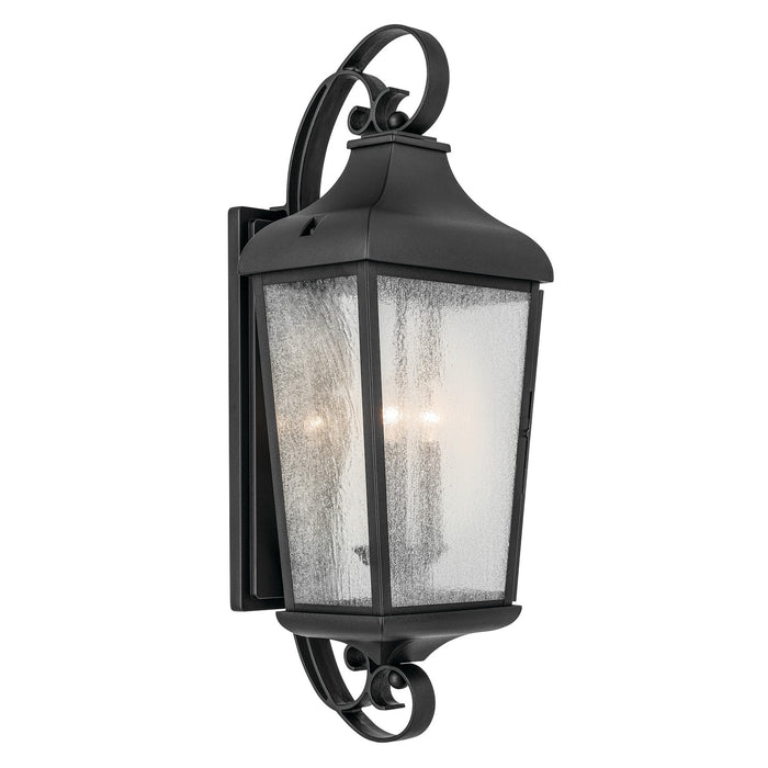 49738BKT- Forestdale 3-Light Outdoor Wall Mount in Textured Black by Kichler Lighting