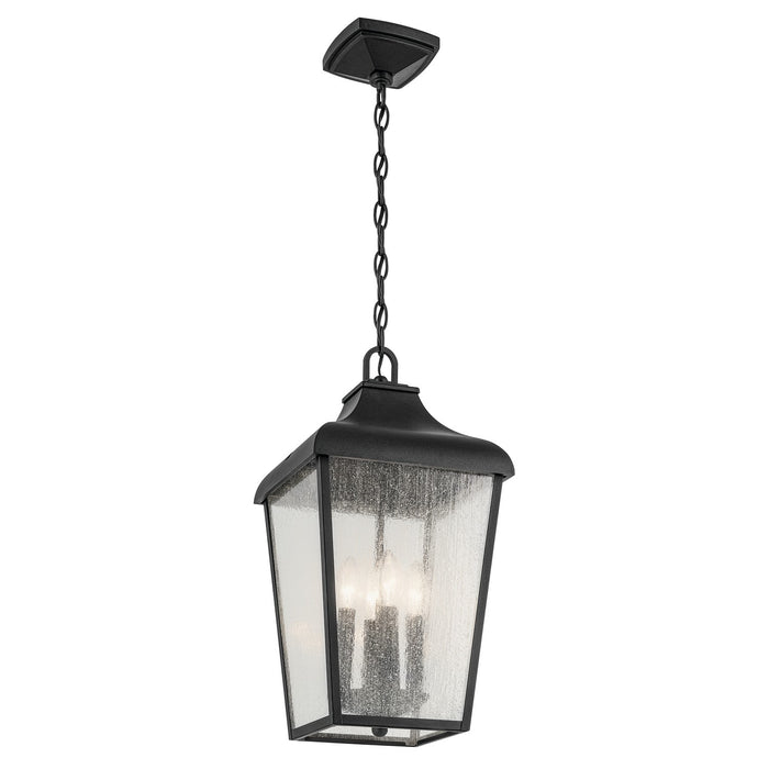 49740BKT- Forestdale 4-Light Outdoor Pendant in Textured Black by Kichler Lighting