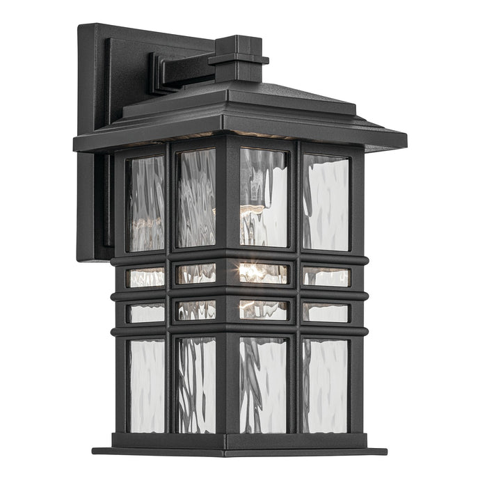 49829BKT- Beacon Square 1-Light Outdoor Wall Mount in Textured Black by Kichler Lighting