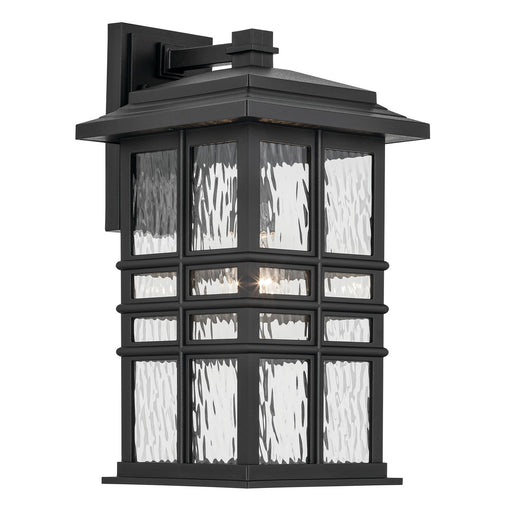 49831BKT- Beacon Square 1-Light Outdoor Wall Mount in Textured Black by Kichler Lighting