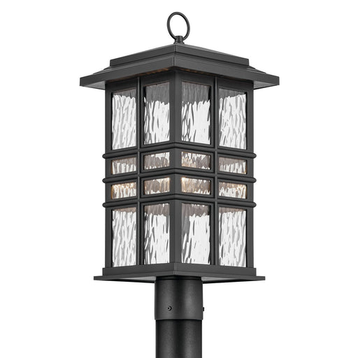 49832BKT- Beacon Square 1-Light Outdoor Post Mount in Textured Black by Kichler Lighting