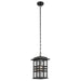 49833BKT- Beacon Square 1-Light Outdoor Pendant in Textured Black by Kichler Lighting