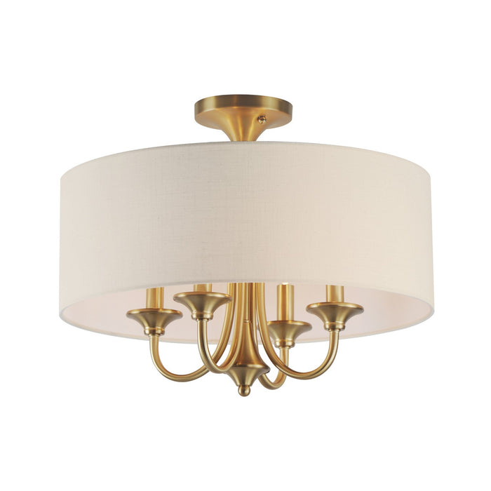 10013OMNAB- Bongo 4-Light Pendant / Semi-Flush Mount in Natural Aged Brass by Maxim