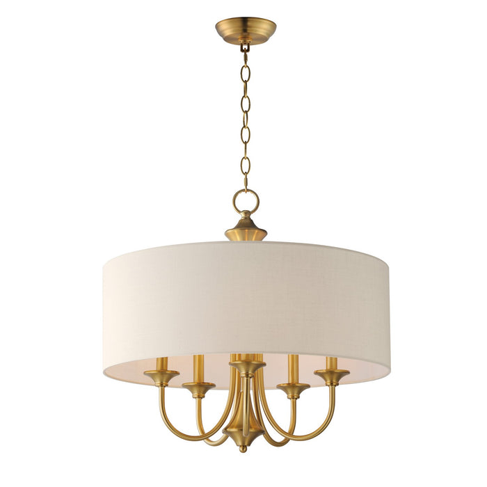 10015OMNAB- Bongo 5-Light Pendant in Natural Aged Brass by Maxim