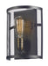 20112BKNAB/BUL- Palladium LED Wall Sconce in Black / Natural Aged Brass by Maxim