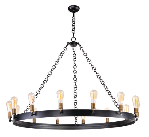 26276BKNAB/BUL- Noble LED Chandelier in Black & Natural Aged Brass by Maxim