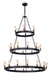 26278BKNAB/BUL- Noble LED Chandelier in Black & Natural Aged Brass by Maxim