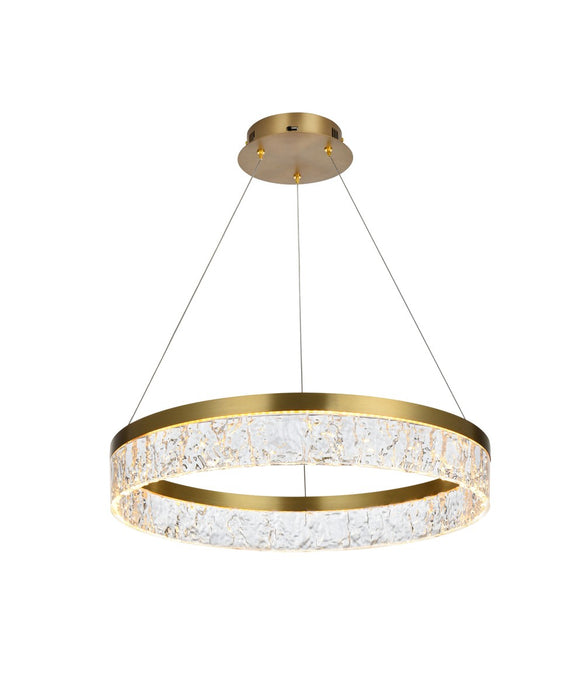 2050D22SG - Linden LED Chandelier in Satin Gold by Elegant Lighting