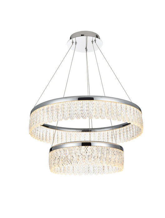 2060G24C - Rune LED Chandelier in Chrome by Elegant Lighting