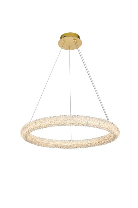 3800D26SG - Bowen LED Chandelier in Satin Gold by Elegant Lighting