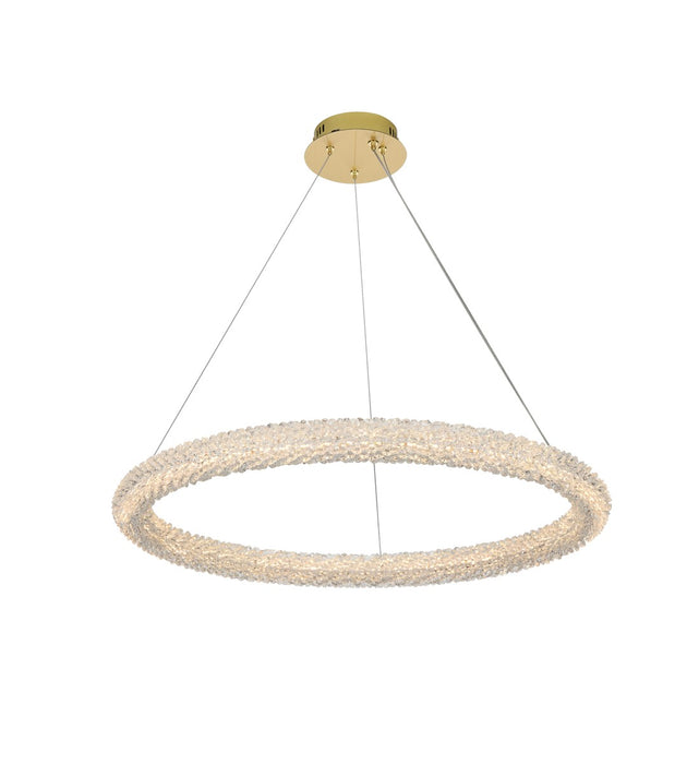 3800D31SG - Bowen LED Chandelier in Satin Gold by Elegant Lighting