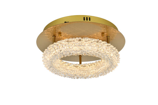 3800F14SG - Bowen LED Flush Mount in Satin Gold by Elegant Lighting