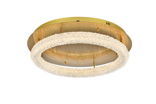 3800F26SG - Bowen LED Flush Mount in Satin Gold by Elegant Lighting