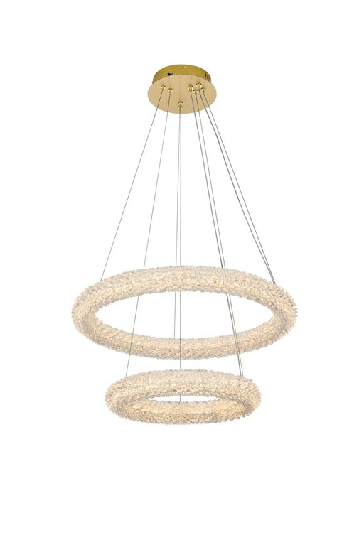 3800G24SG - Bowen LED Chandelier in Satin Gold by Elegant Lighting