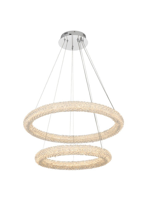 3800G28C - Bowen LED Chandelier in Chrome by Elegant Lighting