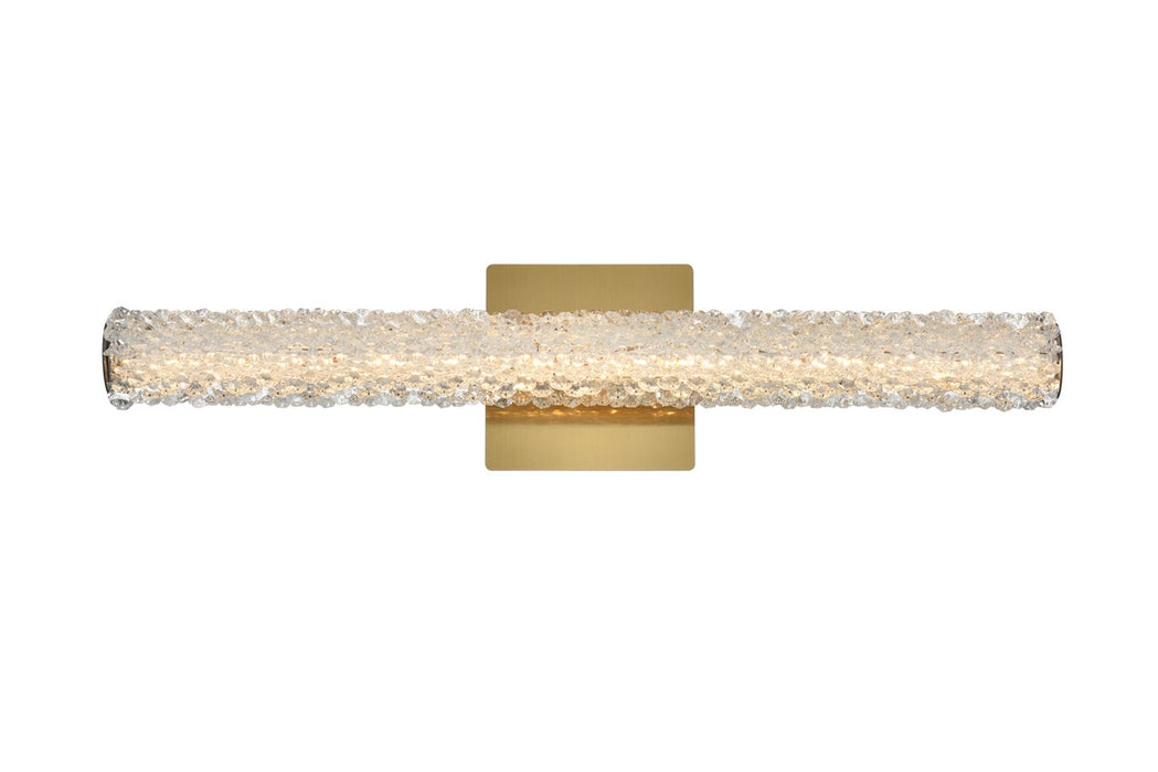 3800W24SG - Bowen LED Wall Sconce in Satin Gold by Elegant Lighting