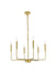 LD740D26BRA - Willa 6-Light Pendant in Brass by Elegant Lighting