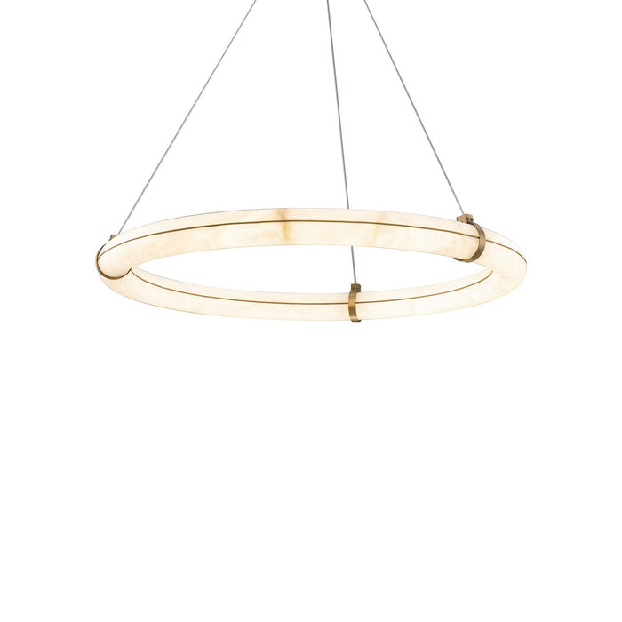 Clique LED Pendant Chandelier in Aged Brass