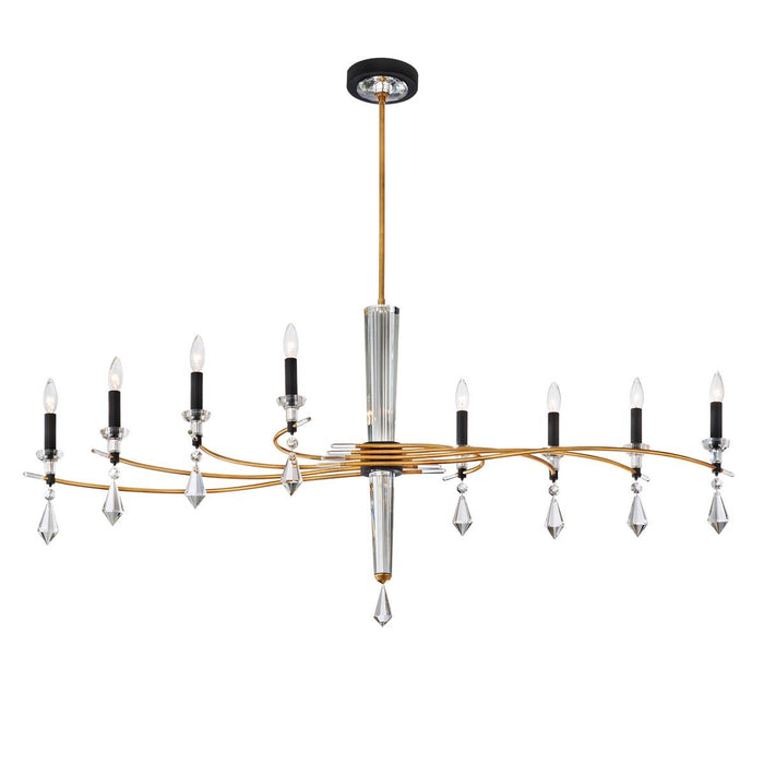 Tempest Eight Light Chandelier in Soft Gold