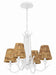 Kokomo Four Light Chandelier in Matte White