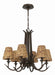 Kokomo Six Light Chandelier in Aged Bronze Brushed