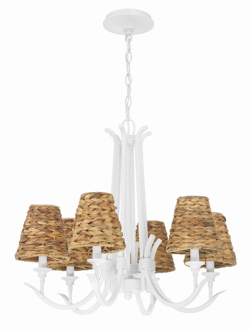 Kokomo Six Light Chandelier in Matte White