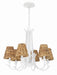 Kokomo Six Light Chandelier in Matte White