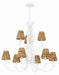 Kokomo Nine Light Chandelier in Matte White