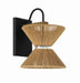 58561-FBWAL - Serena 1-Light Wall Sconce in Flat Black & Walnut by Craftmade