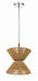 58591-CHWAL - Serena 1-Light Pendant in Chrome & Walnut by Craftmade