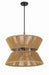 58596-FBWAL - Serena 6-Light Pendant in Flat Black & Walnut by Craftmade