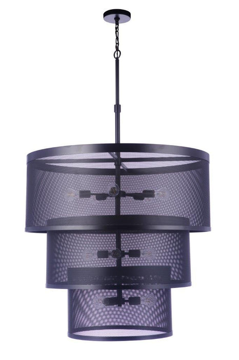 58992-FB - Mesh 12 Light Pendant in Flat Black by Craftmade