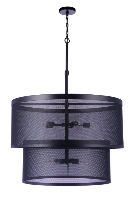 58999-FB - Mesh 9-Light Pendant in Flat Black by Craftmade