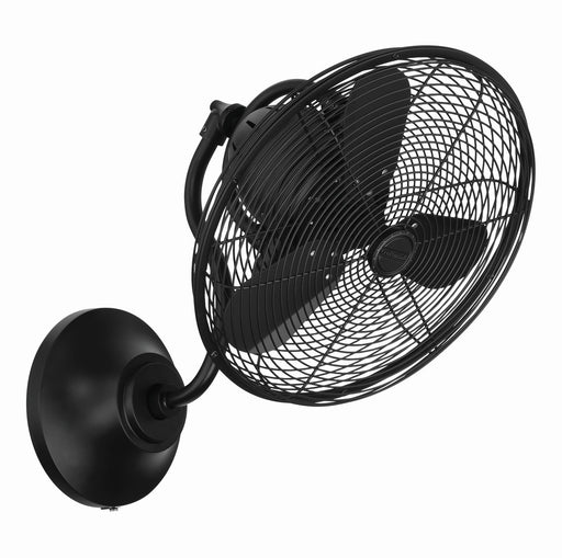 BW116FB3-HW- Bellows I Hard-wired Indoor/Outdoor 14" Wall Fan in Flat Black by Craftmade