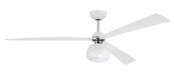 OTT60WPLN3 - Otto 60" Ceiling Fan in White & Polished Nickel by Craftmade