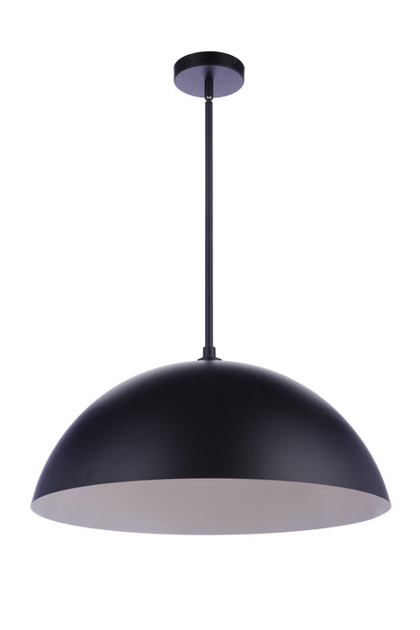 P1000FB-LED - Sculptural Statement LED Pendant in Flat Black by Craftmade