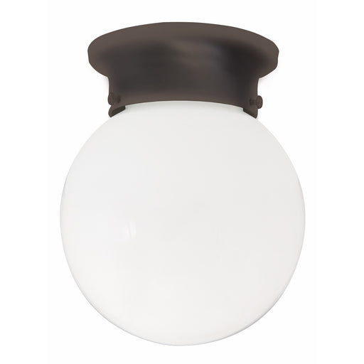 Capital Lighting Globe 1-Light Flush Mount in Burnished Bronze (5569BB)