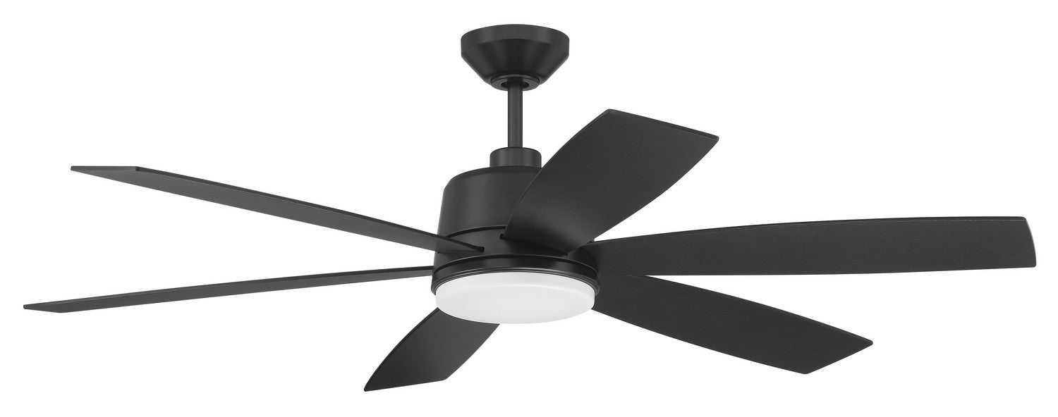 HGN54FB6 - Hogan 54" Ceiling Fan in Flat Black by Craftmade