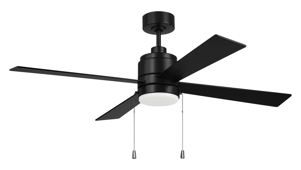 MCY52FB4-PC - McCoy 52" Ceiling Fan with Pull Chain in Flat Black by Craftmade