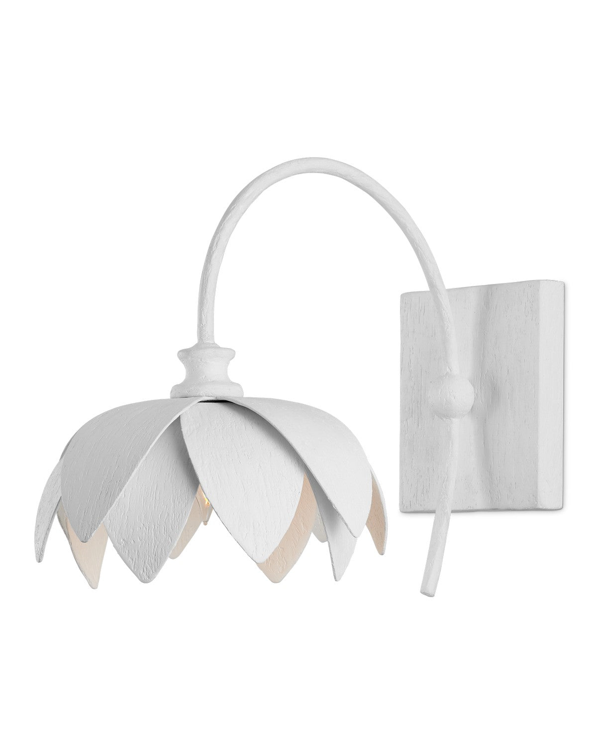 5000-0227 - Sweetheart 1-Light Wall Sconce in Gesso White by Currey and Company