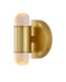 5000-0242 - Capsule LED Wall Sconce in Brushed Brass & Clear by Currey and Company