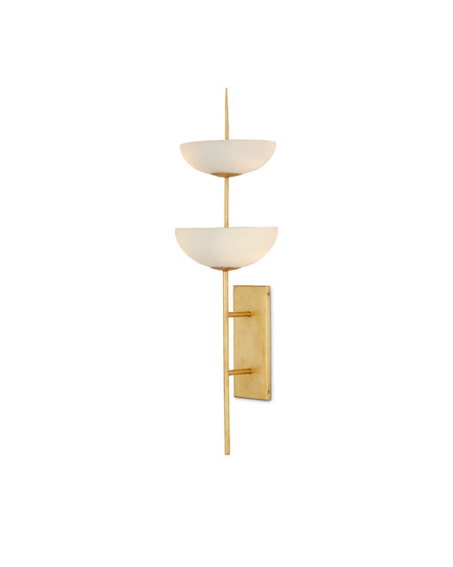 5000-0253 - Follett 4-Light Wall Sconce in Contemporary Gold Leaf & White by Currey and Company