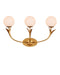 5000-0261 - 3-Light Wall Sconce in Contemporary Gold Leaf & Sugar White & Frosted White by Currey and Company