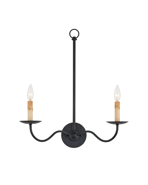 5000-0265 - 2-Light Wall Sconce in Zanzibar Black by Currey and Company